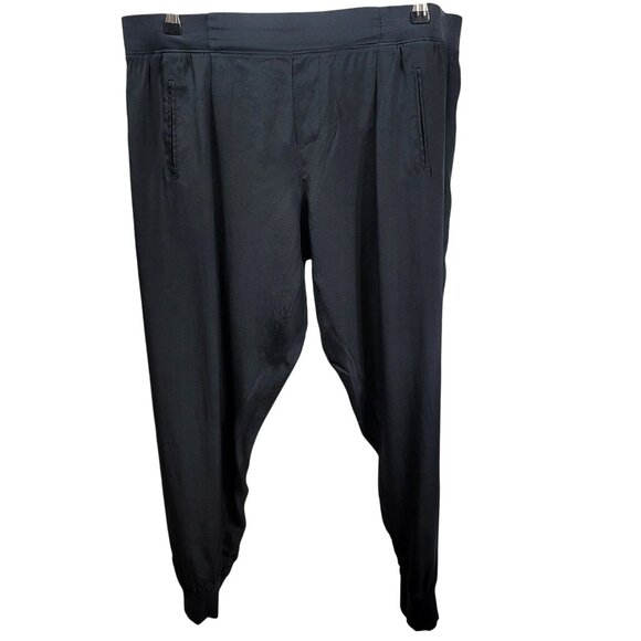 ATM Anthony Thomas Mellilo Silk Joggers Pants Black - Picture 2 of 9